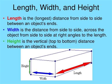 measures width height thickness or distance|length width height depth measurements.